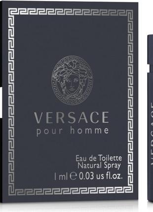 Неполный пробник мужской туалетной воды Versace Pour Homme.