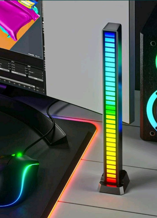 RGB світильник з світлодіодами та мікрофоном