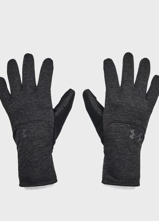 Under armour чоловічі темно-сірі рукавички ua storm fleece gloves