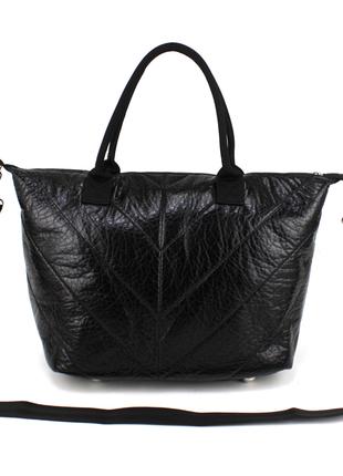 Женская дорожно-спортивная сумка из экокожи VOILA 8-57395 черная