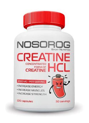 Спортивна добавка креатин Creatine HCL (120 caps), NOSOROG