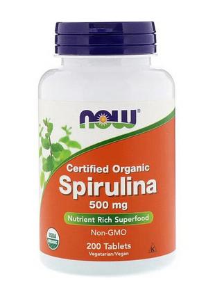 Добавка спирулина на основе водорослей Spirulina 500 mg certif...