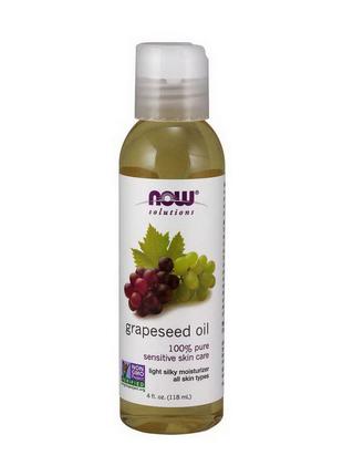 Масло виноградных косточек Grapeseed Oil (118 ml, pure), NOW 18+