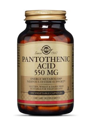 Pantothenic Acid 550 mg (100 veg caps) 18+