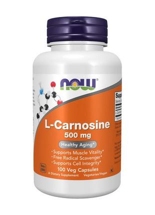 Мощный антиоксидант L-карнозин L-Carnosine 500 mg (100 veg cap...