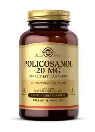 Полікозанол для серця Policosanol 20 mg (120 veg caps), Solgar...