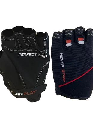 Рукавички для тренувань Fitness Gloves Black 9076 (M size), Po...