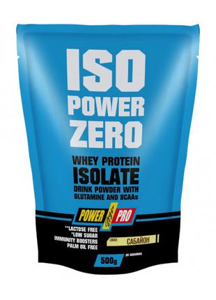 Ізолят сироваткового протеїну Iso Power Zero (500 g, шоколадни...