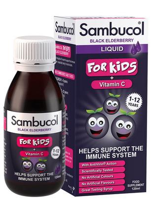 Натуральные добавки для детей Black Elderberry Liquid For Kids...