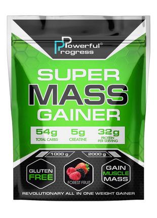 Гейнер для тренувань Super Mass Gainer (2 kg, strawberry), Pow...