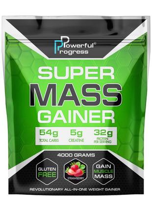 Гейнер высокобелковый Super Mass Gainer (4 kg, vanilla), Power...