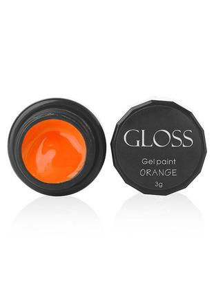 Гель-краска gloss orange