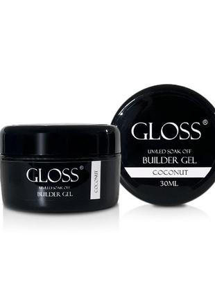 Однофазный гель builder gel gloss coconut, 30 мл