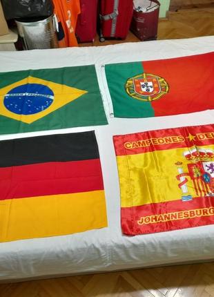 Прапори збірних набір -бразилія, німеччина,іспанія, португалія.