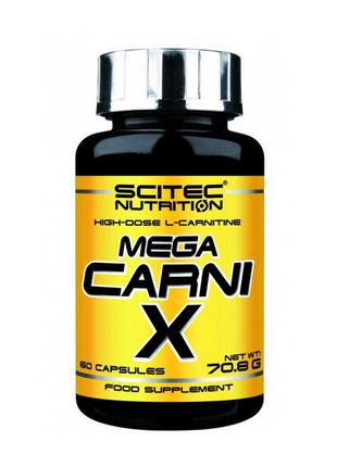 Комплексний жироспалювач для спортсменів Mega Carni X (60 caps...