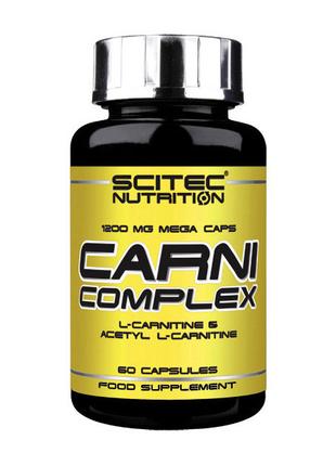 Жироспалювач для спорту L-карнітин Carni Complex (60 caps), Sc...