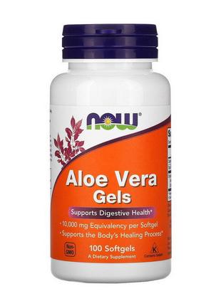 Биодобавка Алое вера гель Aloe Vera Gels (100 softgels), NOW 18+