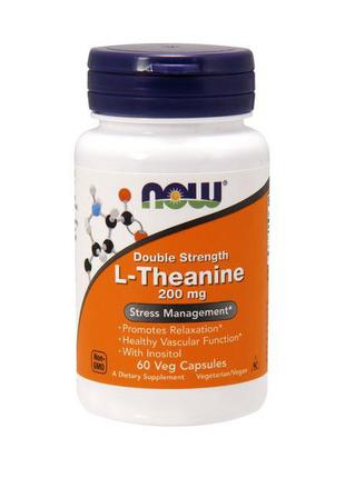 L-теанін харчова добавка L-Theanine 200 mg Double Strenght (60...