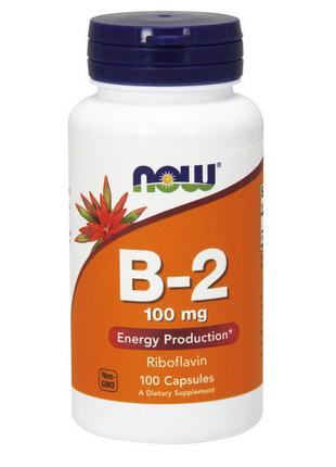 Комплекс витаминный для спорта B-2 100 mg (100 caps), NOW 18+