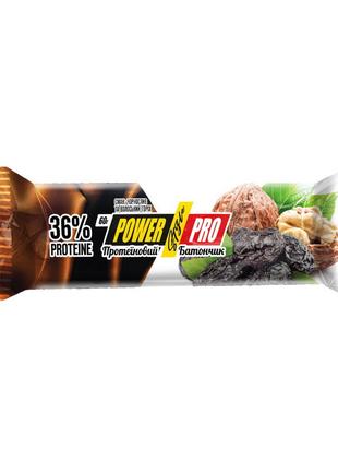 Протеїновий спортивний батончик Power Pro 36% (60 g, чорнослив...