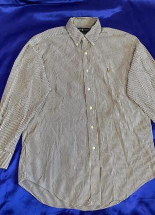 Polo ralph lauren yarmouth мужская рубашка в полоску р 15 1/2-...