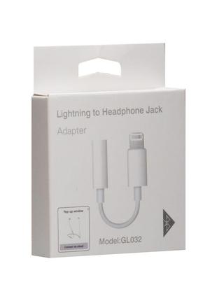 Кабель Aux Cable GL032 7G Lightning To 3.5 Jack Цвет Серый