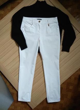 Белые брюки штаны стрейч от penny black италия ☕ наш 44р