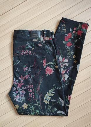 Облегчённые цветочные штаны джинсы brax shakira 🌿 наш 46р