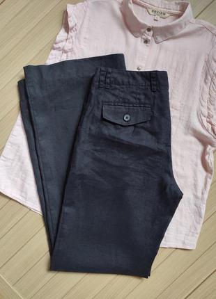 Льняные штаны брюки из льна лён h&m ☘️ 36eur/наш 40р