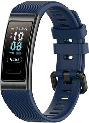 Ремінець на Huawei band 3 pro Dark Blue (Силіконовий)