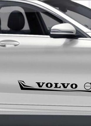 Наклейка Volvo на передние двери (чёрный)