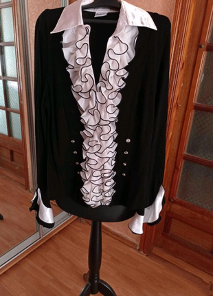 Женская нарядна блуза-рубашка р.46