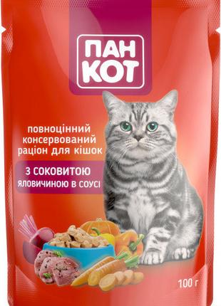 Пан-Кіт (пауч) Консерви для кішок 24шт.*100гр.