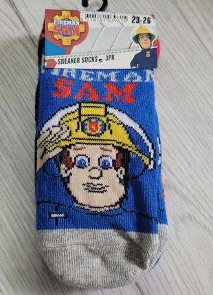 Носочки пожарный сэм (набор 3 пары)