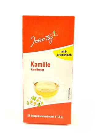 Чай травяной из ромашки Jeden Tag Kamille mild-aromatisch 25 п...
