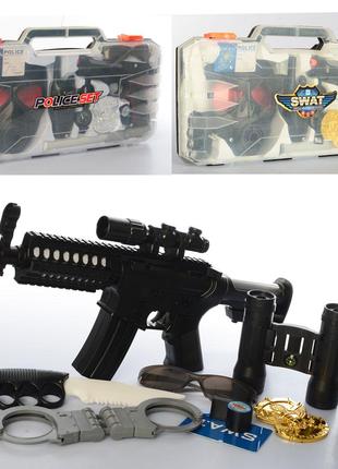 Набір поліцейського H891-2 (12шт) пістолет, наручники, світло,...