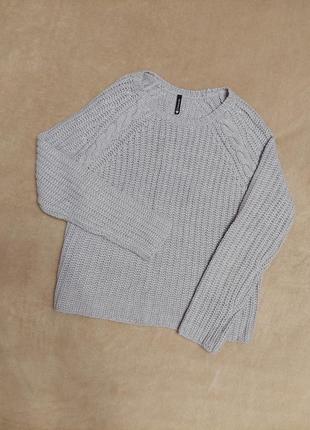 Серый вязаный свитер chicoree реглан в стиле zara