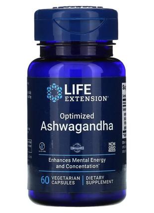 Натуральна добавка Life Extension Ashwagandha, 60 вегакапсул