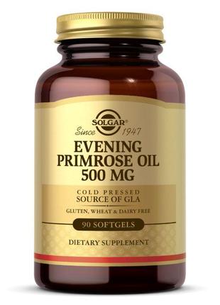 Жирные кислоты Solgar Evening Primrose Oil 500 mg, 90 капсул