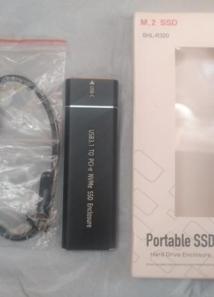 Карман для SSD M.2 Nvme USB 3.1 Type C - USB 3.0 Черный