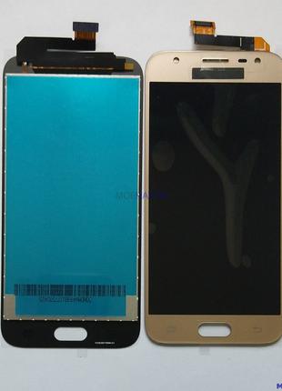 Дисплей (LCD) Samsung J330 Galaxy J3 2017 з сенсором золотий