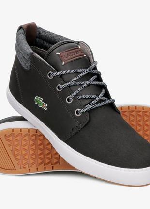 Lacoste ampthill высокие кожаные кеды кроссовки сникерсы весна...