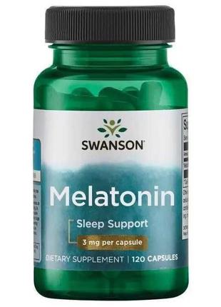 Мелатонин  Swanson Melatonin 3 мг 120 капсул США ОРИГИНАЛ!