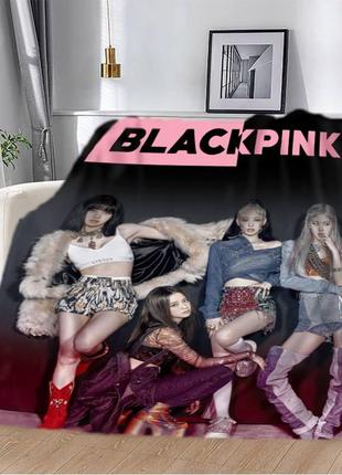 Плед 3d black pink 2871