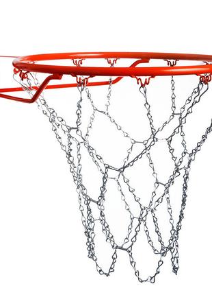 Сітка баскетбольна металева ланцюг 1 шт. з гачками (без кільця)