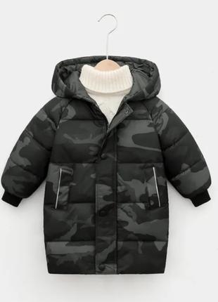 Стильна дитяча зимова куртка з капюшоном, 4-6 років, нова