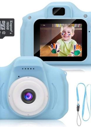 Детская фотокамера c 2.0″ дисплеем и с функцией видео синяя 29...