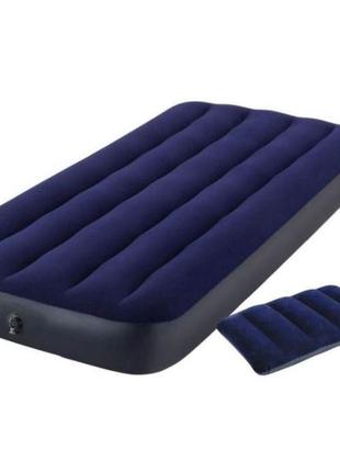Надувной матрас 76см Intex с одной подушкой и ручным насосом