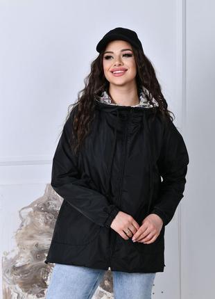 Женская куртка цвет черный р.52/54 421247