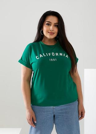 Женская футболка California цвет зеленый р.52/54 432451
